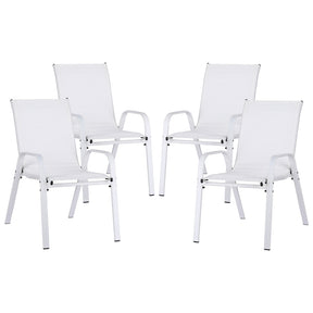 Gardeon 4-Piece Stackable Outdoor Dining Chairs
