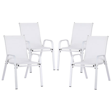 Gardeon 4-Piece Stackable Outdoor Dining Chairs