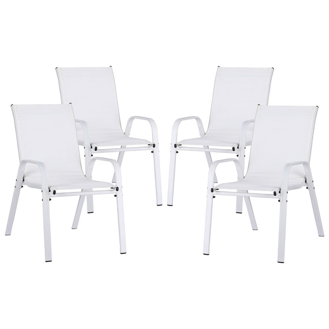 Gardeon 4-Piece Stackable Outdoor Dining Chairs