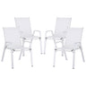 Gardeon 4-Piece Stackable Outdoor Dining Chairs