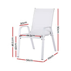 Gardeon 4-Piece Stackable Outdoor Dining Chairs