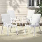 Gardeon 4-Piece Stackable Outdoor Dining Chairs