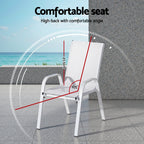 Gardeon Stackable Outdoor Dining Chairs Set