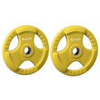 Everfit Weight Plates Olympic 20kgx2 Dumbbell Barbell Plate Weight Lifting Home Gym Yellow