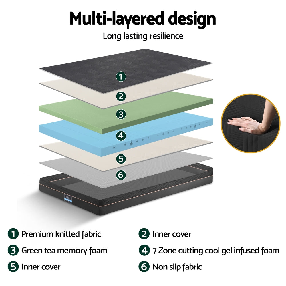 Giselle 18cm Green Tea & Cool Gel Mattress