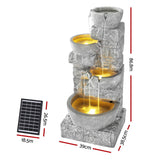 Elegant Solar-Powered 4-Tier Fountain Feature