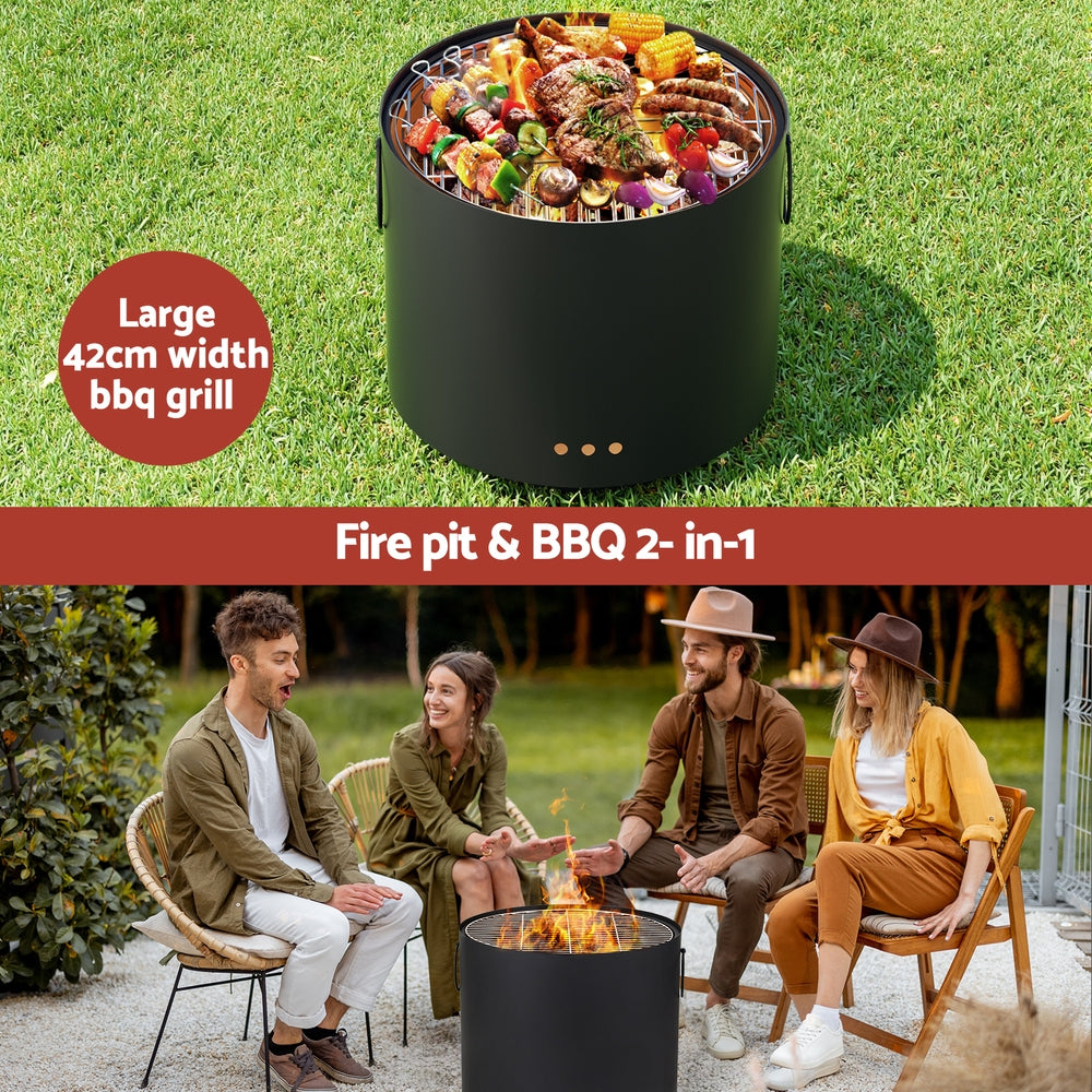 Portable Deep Bowl Outdoor Fire Pit BBQ