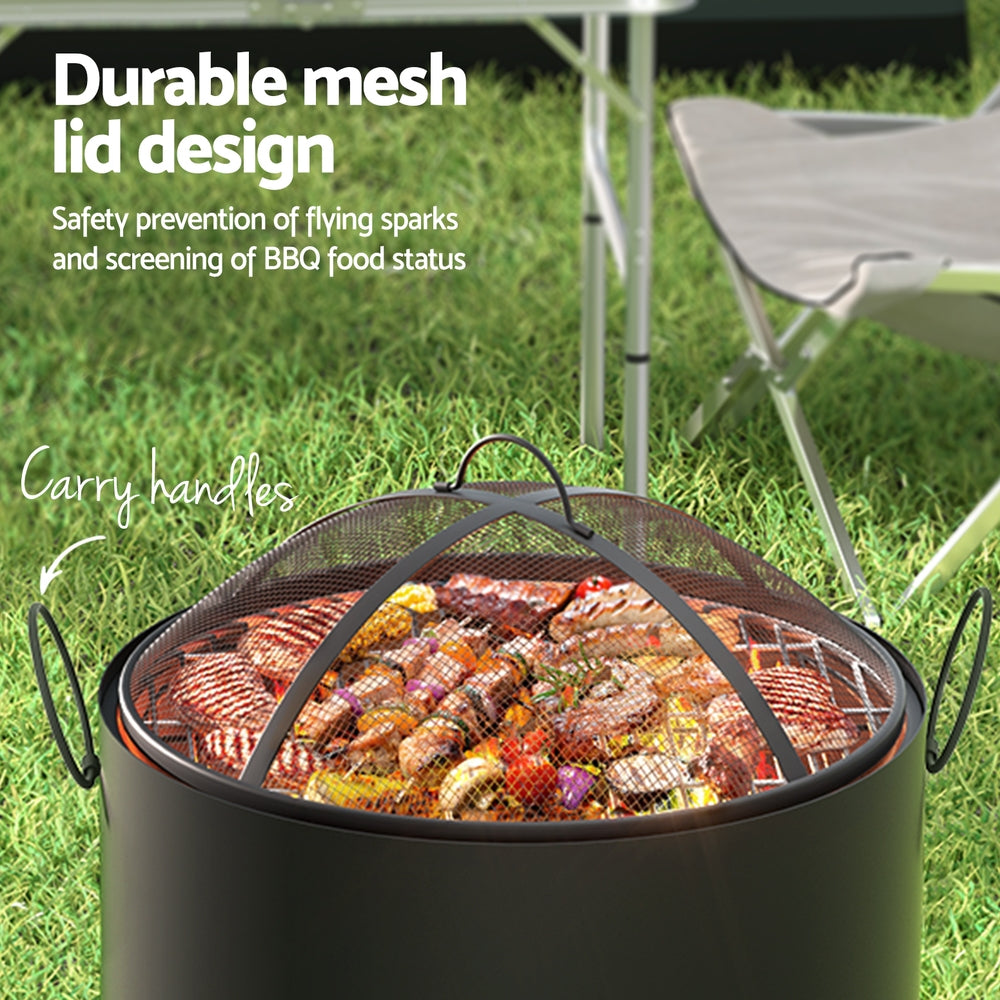 Portable Deep Bowl Outdoor Fire Pit BBQ