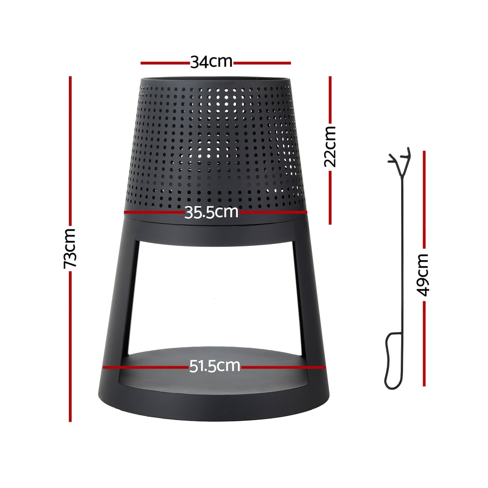 Deep Bowl Iron Outdoor Fireplace Fire Pit