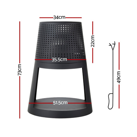 Deep Bowl Iron Outdoor Fireplace Fire Pit