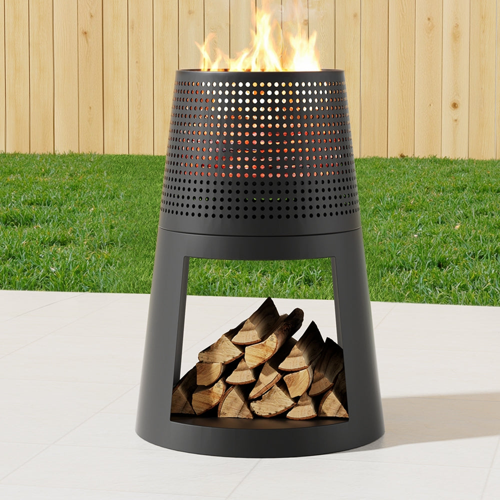 Deep Bowl Iron Outdoor Fireplace Fire Pit