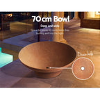 Rustic 70cm Cast Iron Fire Pit Bowl