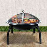 22" Portable Charcoal Fire Pit & Smoker