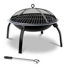 22" Portable Charcoal Fire Pit & Smoker