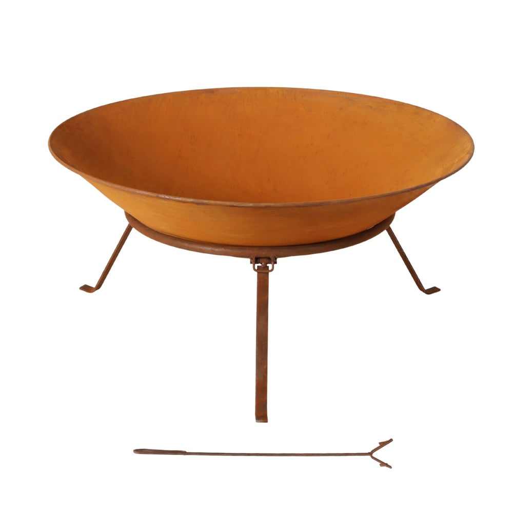 Rustic 70cm Iron Bowl Fire Pit