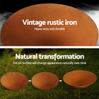 Rustic 70cm Iron Bowl Fire Pit