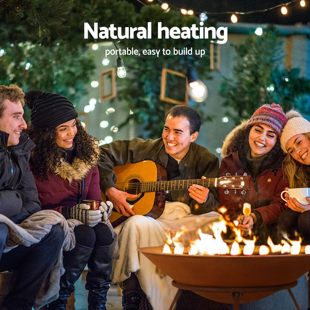 Rustic 70cm Iron Bowl Fire Pit