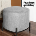 Artiss Gladstone Grey Linen Foot Stool