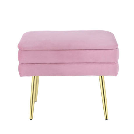 Artiss Velvet Pink Ottoman with Storage