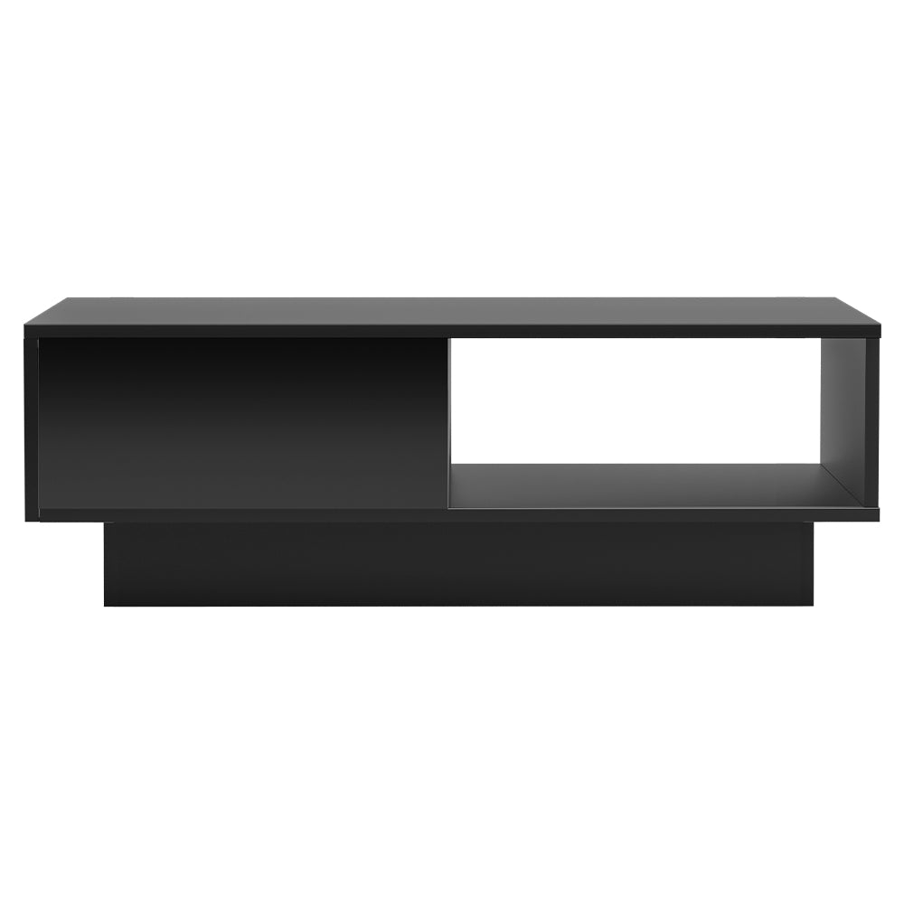 Artiss Black Coffee Table with LED Lights