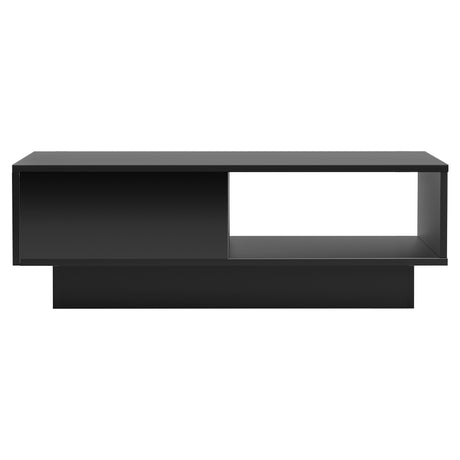 Artiss Black Coffee Table with LED Lights