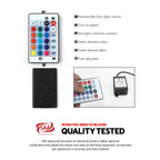 Artiss Black Coffee Table with LED Lights