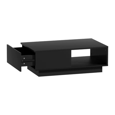 Artiss Black Coffee Table with LED Lights