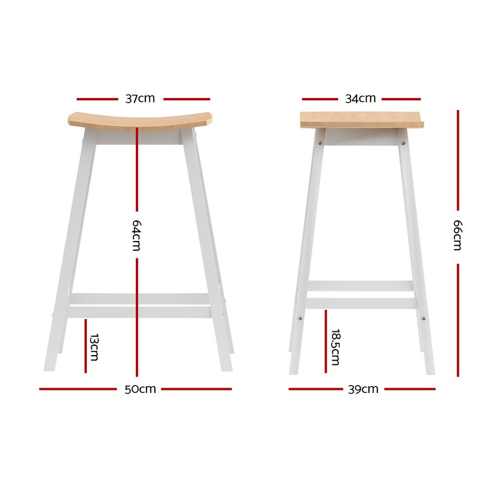 Artiss Ari Wooden Bar Stools - Set of 2