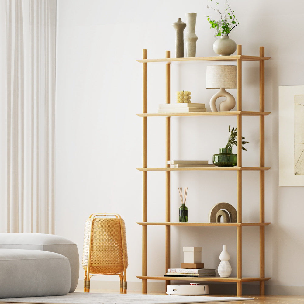 Artiss 5-Tier Wooden Bookshelf Display Stand