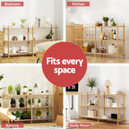 Artiss 3-Tier Pine Wood Bookshelf