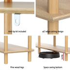 Artiss 3-Tier Pine Wood Bookshelf