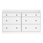 Contemporary White 6-Drawer Chest of Drawers
