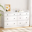 Contemporary White 6-Drawer Chest of Drawers