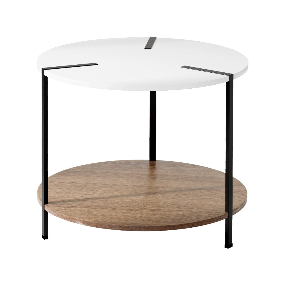 Artiss Cedric Round Coffee Table - White