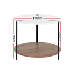 Artiss Cedric Round Coffee Table - White