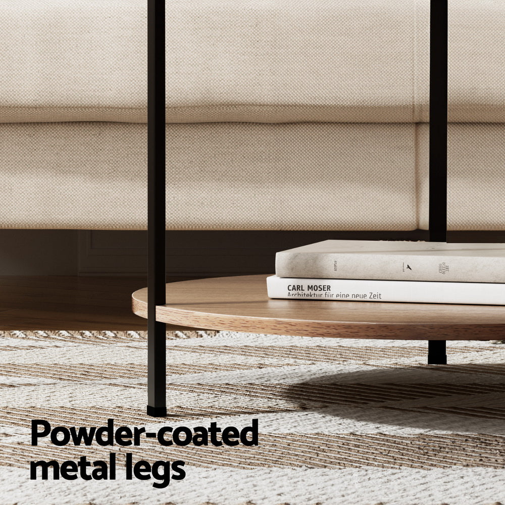 Artiss Cedric Round Coffee Table - White