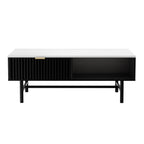 Artiss Black Coffee Table with Drawer Storage