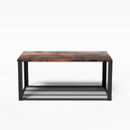 Artiss Rustic Brown 2-Tier Coffee Table