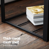 Artiss Rustic Brown 2-Tier Coffee Table