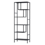 Artiss Rhys 5-Tier Black Bookshelf