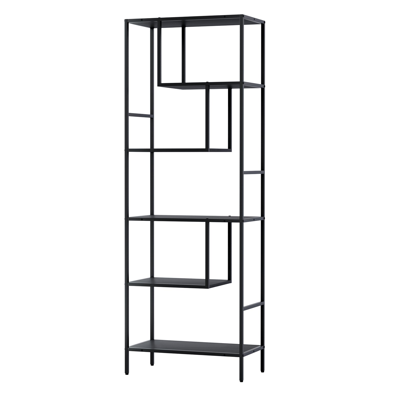Artiss Rhys 5-Tier Black Bookshelf