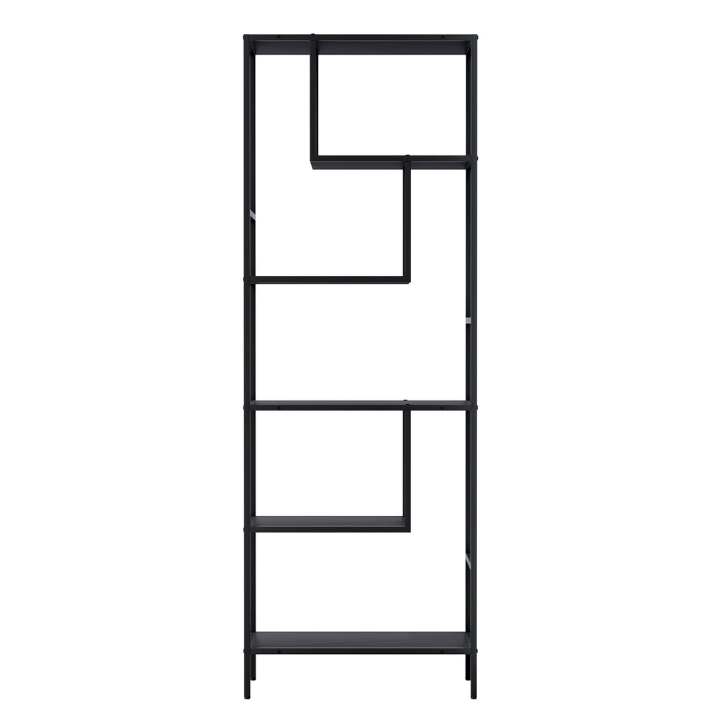 Artiss Rhys 5-Tier Black Bookshelf