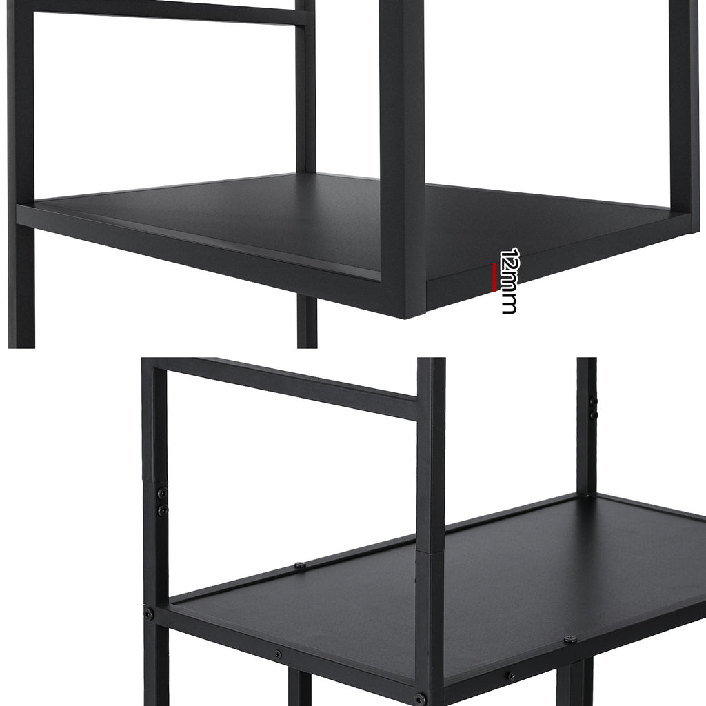 Artiss Rhys 5-Tier Black Bookshelf