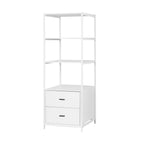 Artiss Modern White Bookshelf with Drawers