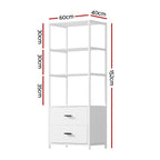 Artiss Modern White Bookshelf with Drawers