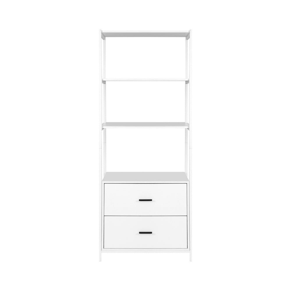 Artiss Modern White Bookshelf with Drawers