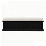 Artiss Fluted Black Storage Ottoman 140cm