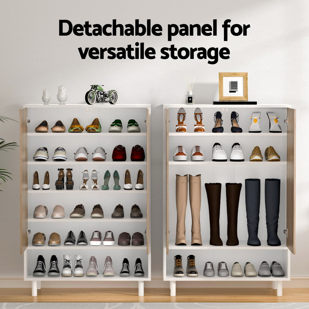 Modern 24-Pair Shoe Rack Cabinet