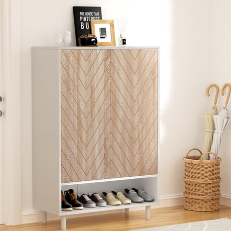 Modern 24-Pair Shoe Rack Cabinet