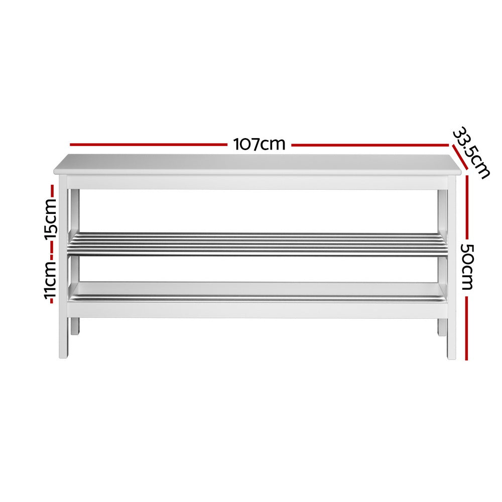 Bamboo Shoe Storage Bench with Seating